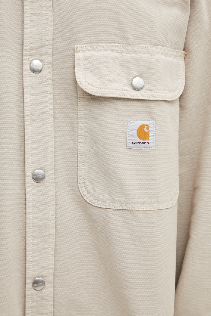 Carhartt WIP Prescott Shirt Jac jacket cotton men's beige I036484.3VYGD
