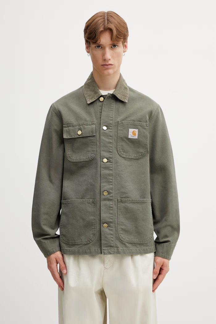 Carhartt WIP Michigan Coat kurtka bawełniana męska zielony I034787.3MA4O