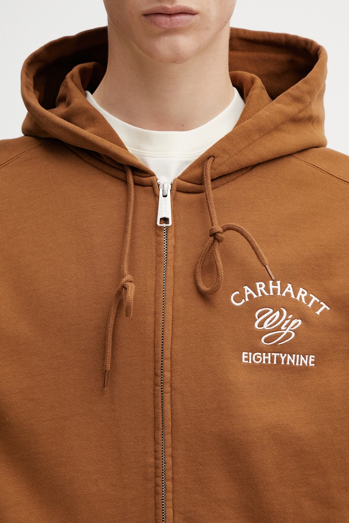 Carhartt WIP Hooded Eightynine Sweat Jacket кофта из хлопка для мужчин коричневый I036373.HZXX