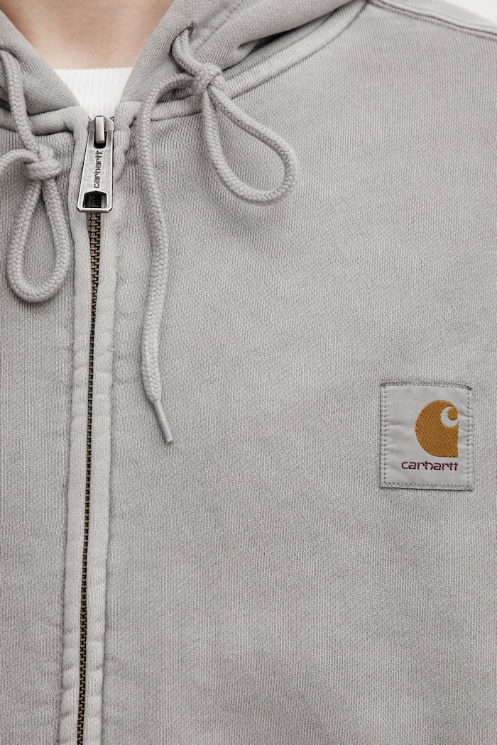 Carhartt WIP Men's Cotton Zip-Up Sweatshirt Hooded Nelson Jacket gray I033064.2LRGD