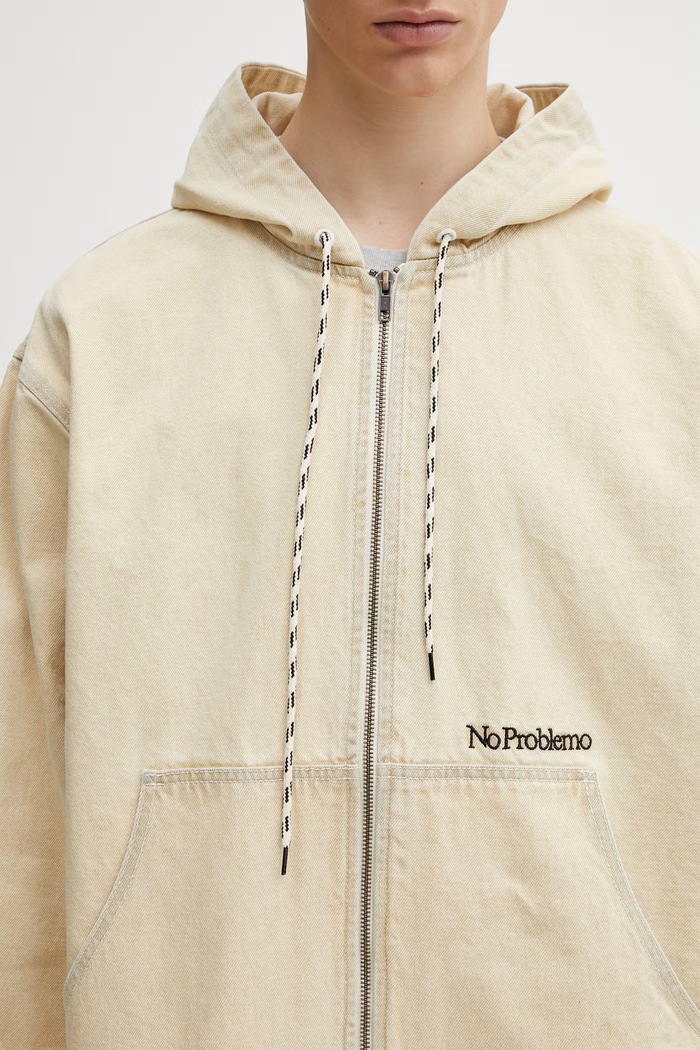 No Problemo Workwear Denim μπουφάν ντένιμ Ανδρικό μπεζ NP7015005