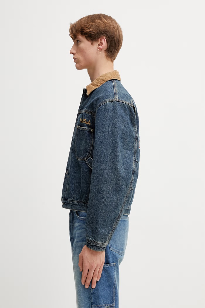 Human Made MENS WOVEN JACKET kurtka jeansowa męska HM31JK018 niebieski SS26