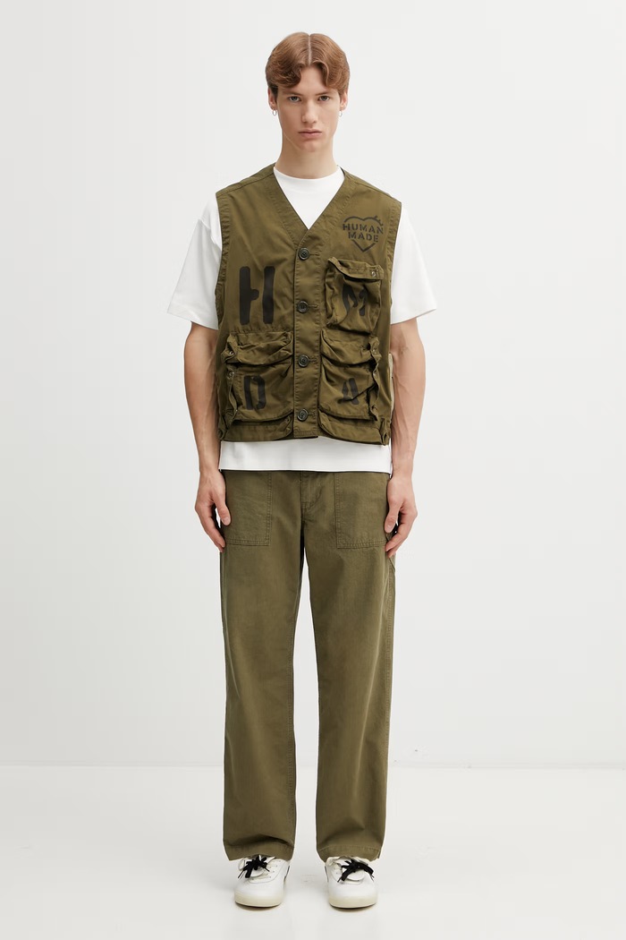 Human Made MENS WOVEN JACKET bezrękawnik męski z bawełną HM31JK010
