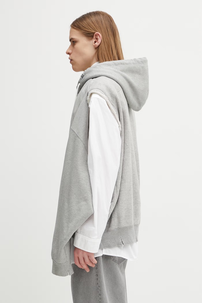 Maison MIHARA YASUHIRO zip-up hoodie cotton Men's A16PK561 gray
