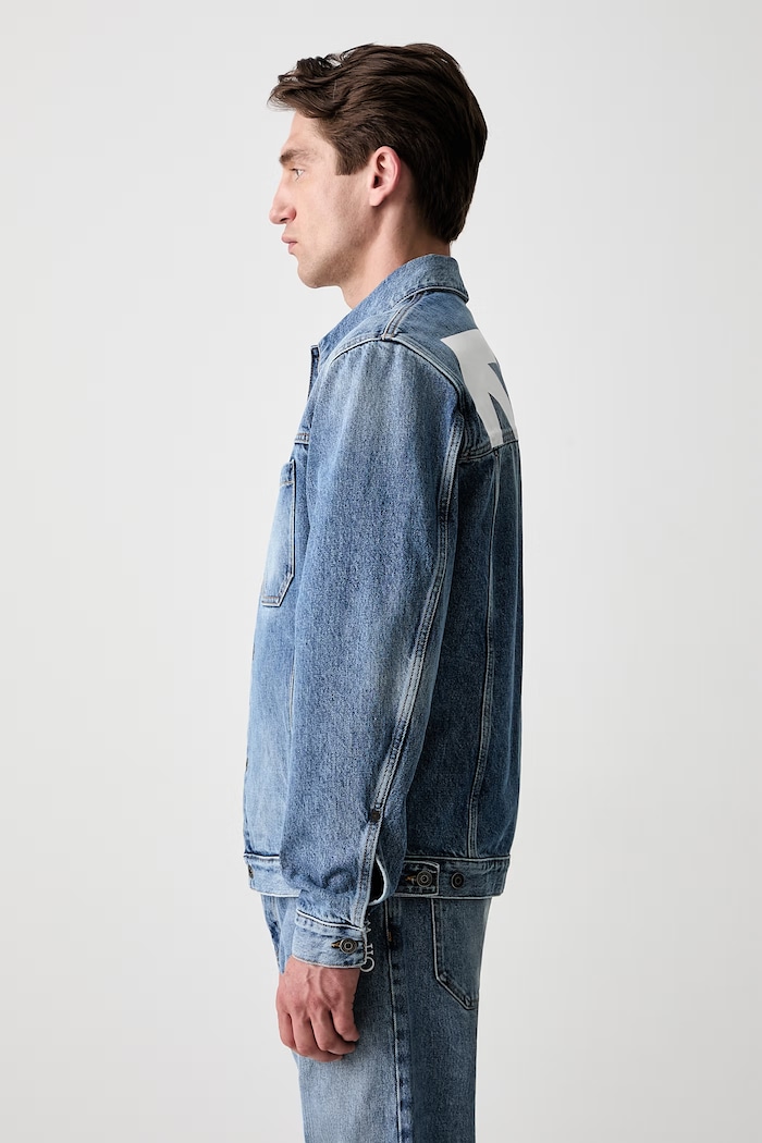 Off-White Half Arrow kurtka jeansowa męska 44MYE09QS26D002400 niebieski SS26
