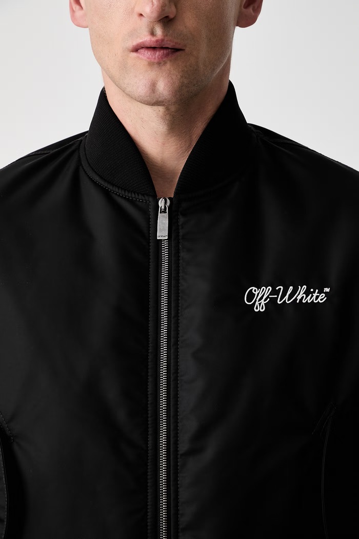 Off-White Script bomber pánský 44MEH05EC9F0021001 černá