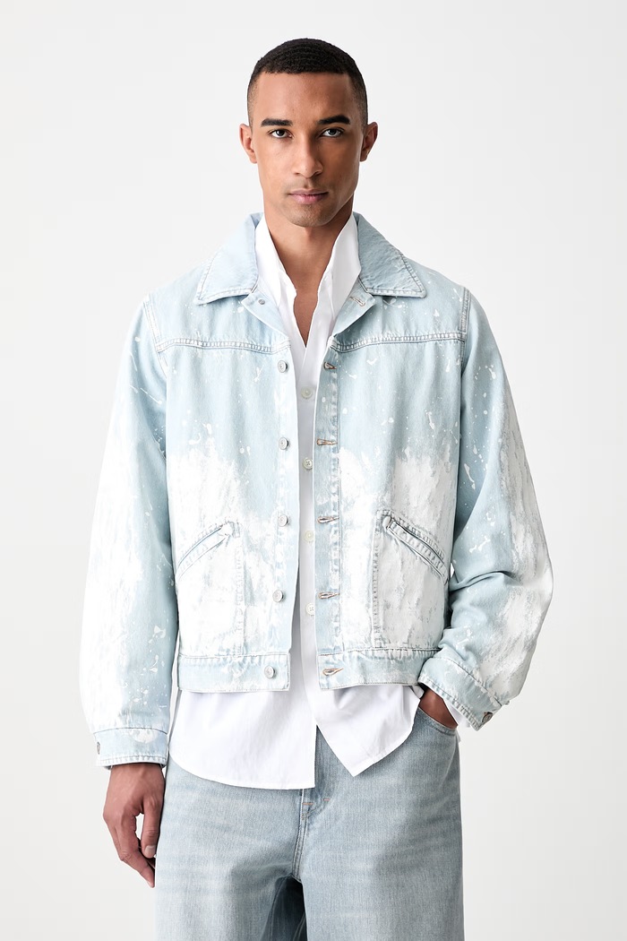 MM6 Maison Margiela kurtka jeansowa męska niebieski SH2AM0065.M30055