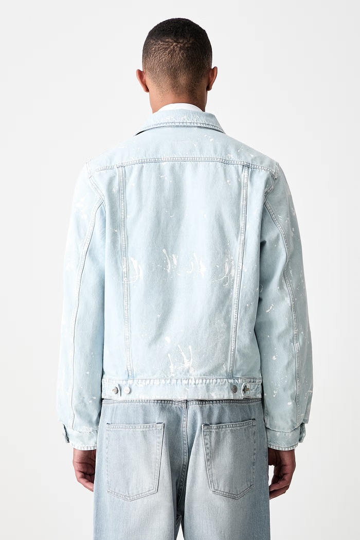 Odzież MM6 Maison Margiela kurtka jeansowa męska SH2AM0065.M30055 niebieski