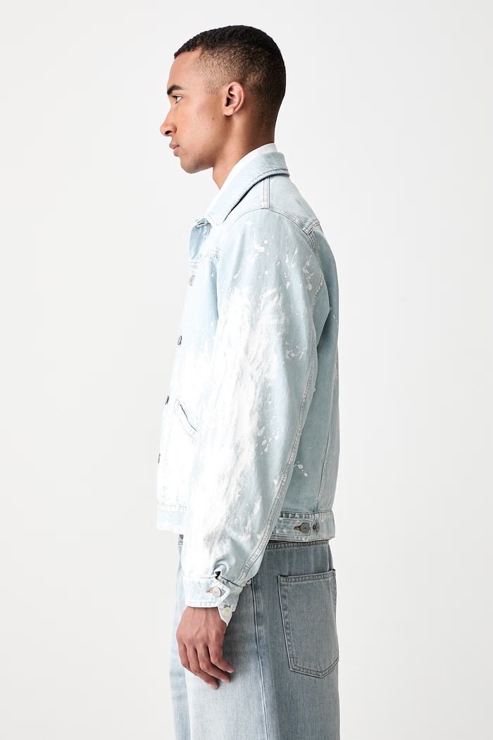 MM6 Maison Margiela kurtka jeansowa męska niebieski SH2AM0065.M30055