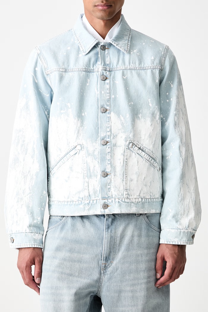 MM6 Maison Margiela kurtka jeansowa męska SH2AM0065.M30055 niebieski