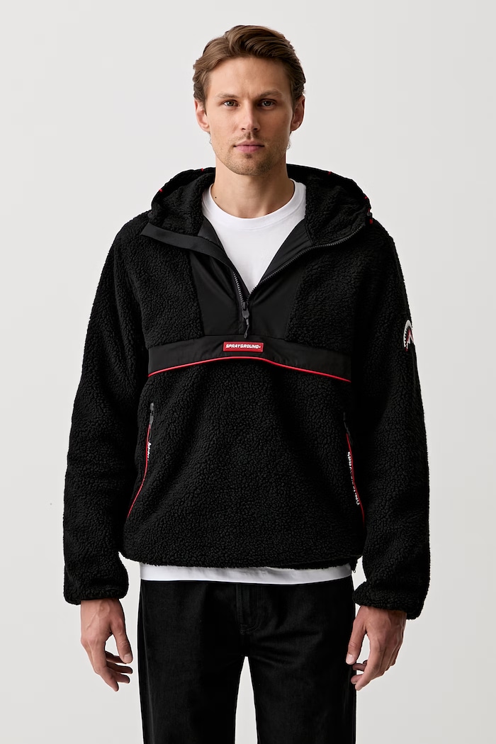 Sprayground plášť flísový čierna SP137D