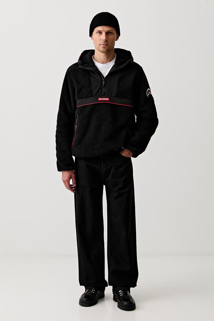 Sprayground anorak polarowy SP137D czarny SS26