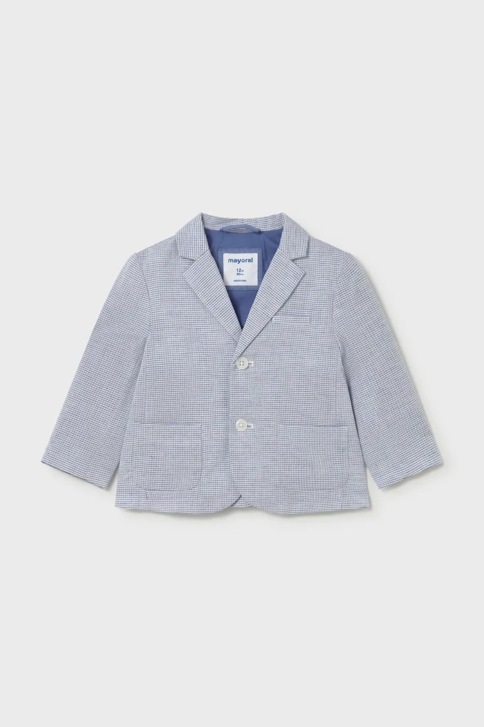 Дитячий піджак з домішкою льону Mayoral 1404.3A.Baby.PPY2 блакитний SS26