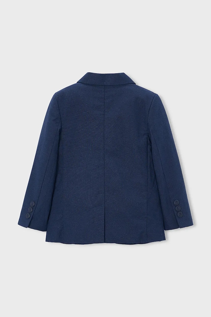 Mayoral sacou din amestec de in pentru copii 3437.5B.Mini.PPY2 bleumarin SS26