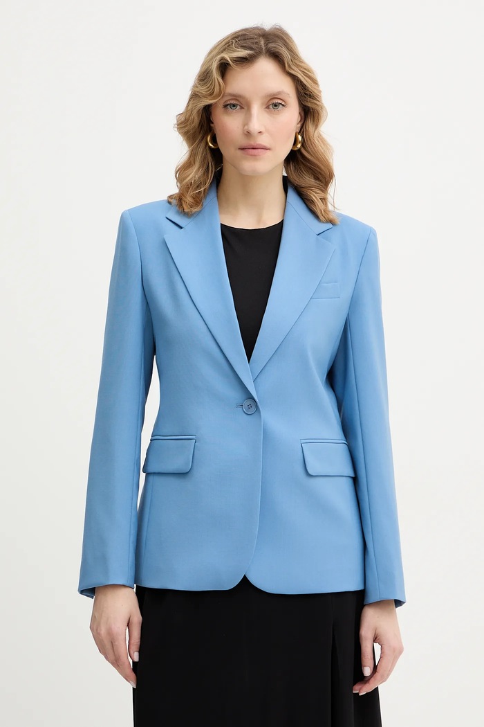 Vlnené sako Weekend Max Mara LAMINE látka modrá 2615041071600