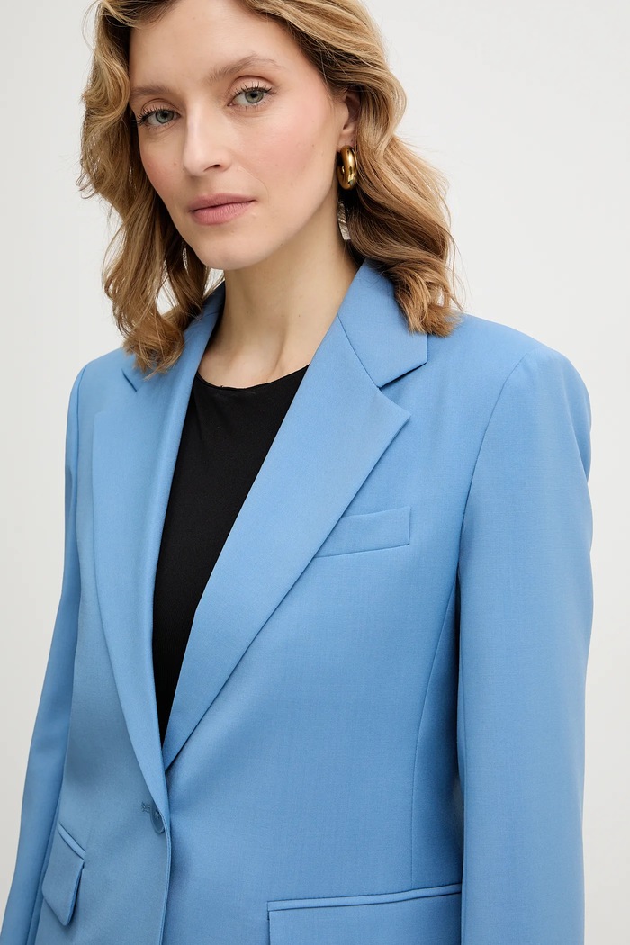 Vlnené sako Weekend Max Mara LAMINE modrá 2615041071600