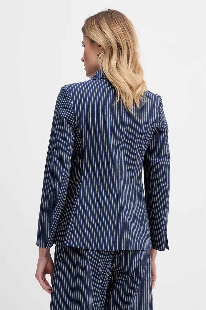 Odjeća Weekend Max Mara jednoredni sako za žene s pamukom ALETTA 2615041052600 mornarsko plava