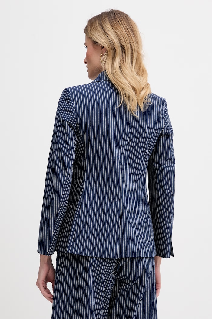 Odjeća Weekend Max Mara jednoredni sako za žene s pamukom ALETTA 2615041052600 mornarsko plava