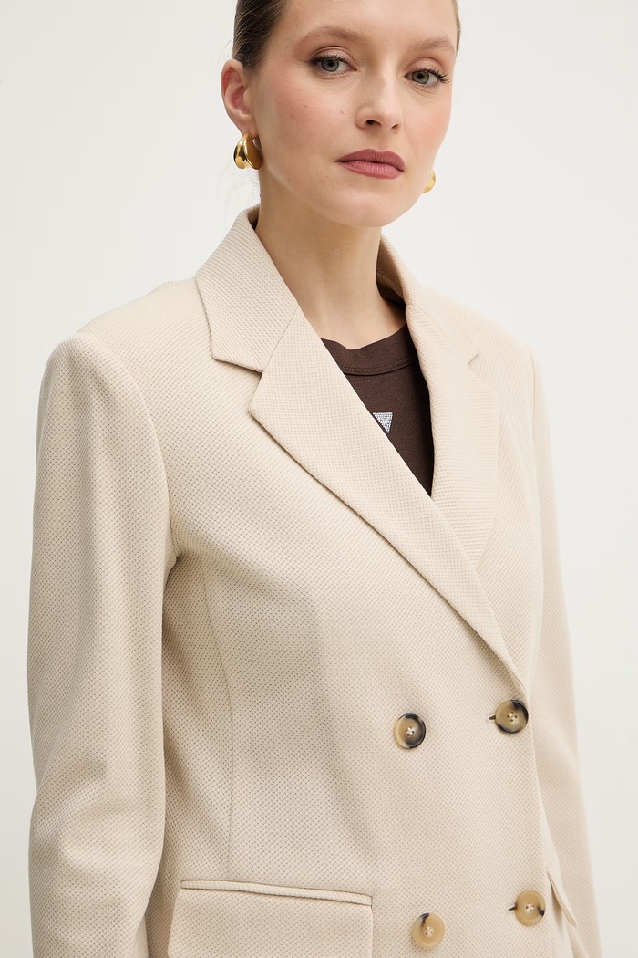 MM by Max Mara sacou din bumbac ROTONDO bej 2616911097600