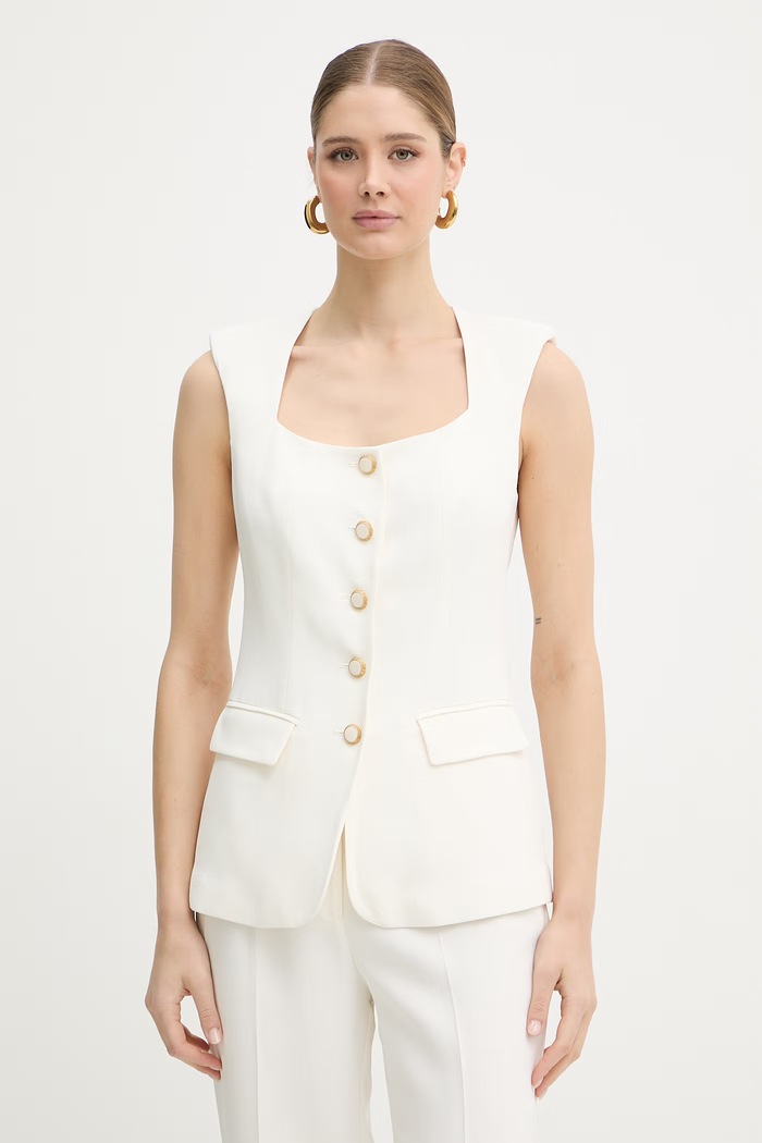 Marciano by Guess vestă pentru femei, cu vâscoză GRETHA bej G6GN09.W1864