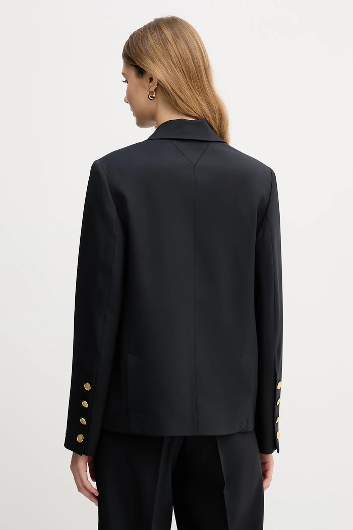 Oblečenie Bunda s prímesou vlny Tommy Hilfiger WW0WW47912 tmavomodrá