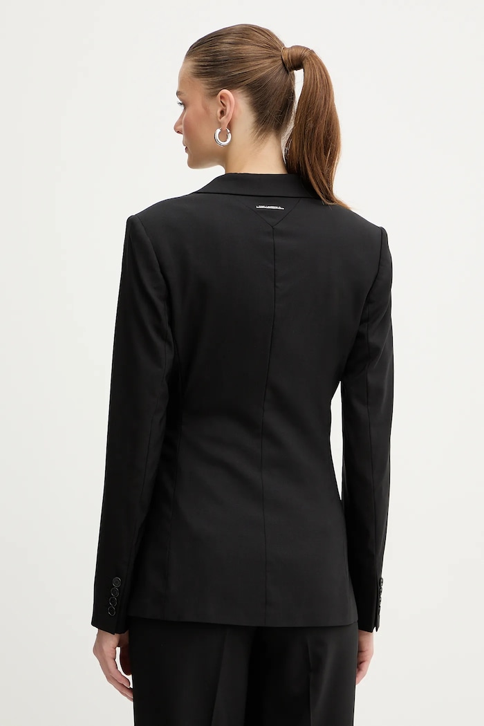 Oblečenie Bunda s prímesou vlny Karl Lagerfeld BW ESSENTIAL B1W14006 čierna