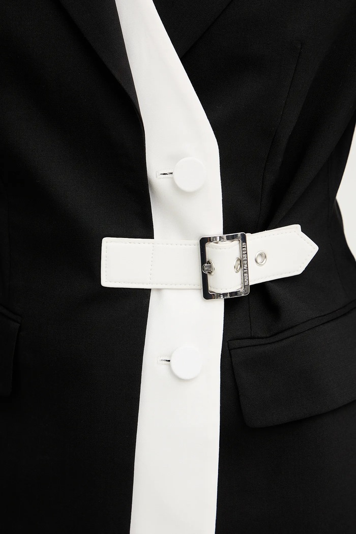 Bunda s prímesou vlny Karl Lagerfeld BW ESSENTIAL B1W14006 čierna