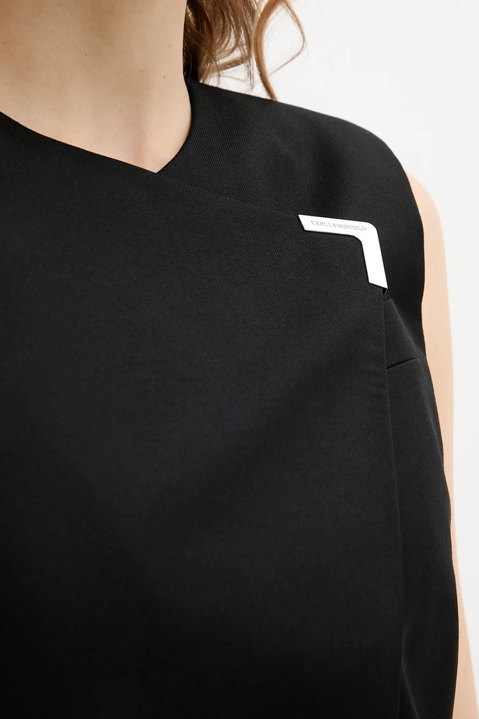 Karl Lagerfeld vestă din amestec de lână B1W14007 negru