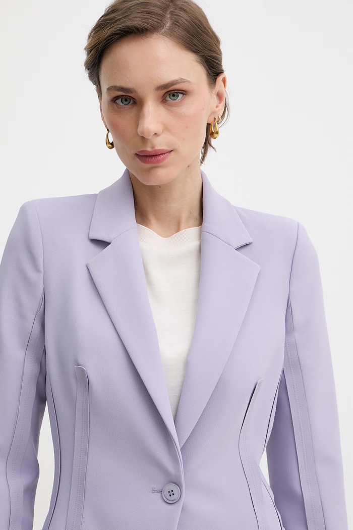Elisabetta Franchi sacou cu un singur rând de nasturi pentru femei violet GI21661E2