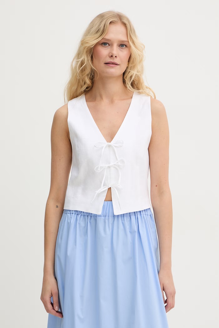 iBlues Gilet da donna in lino VETTURA bianco 2617151012200