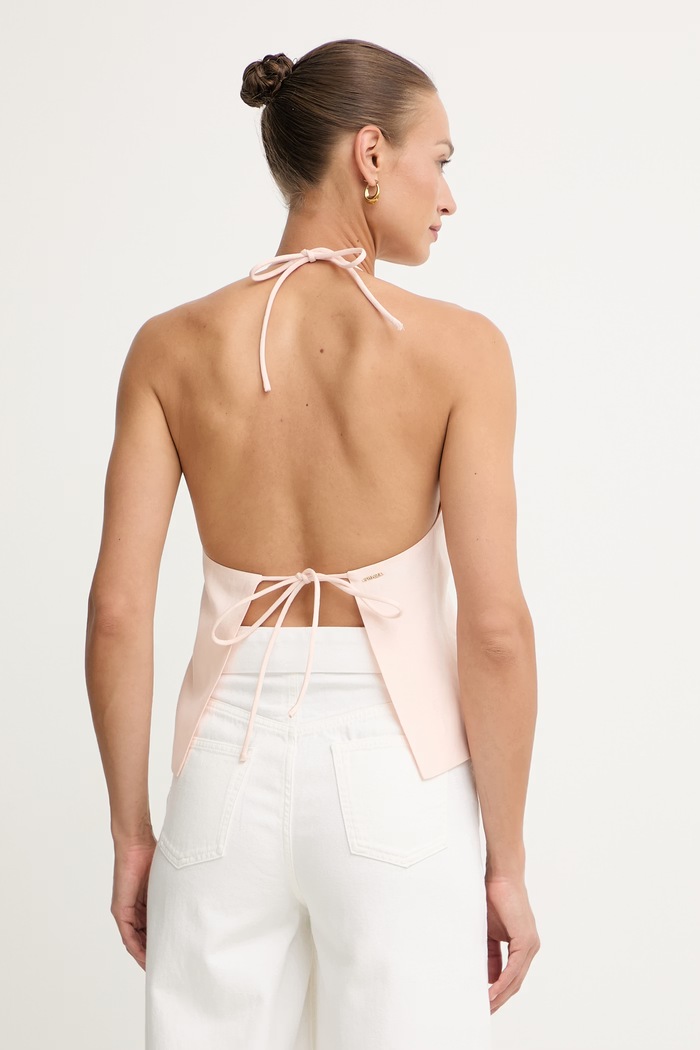 Oblečenie Twinset vesta dámska s lyocellom 261TT2551 ružová