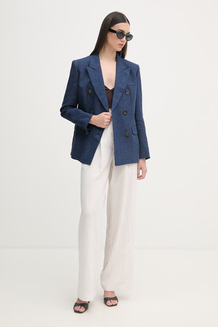 Luisa Spagnoli sacou pentru femei in Vittorio 542898 bleumarin SS26