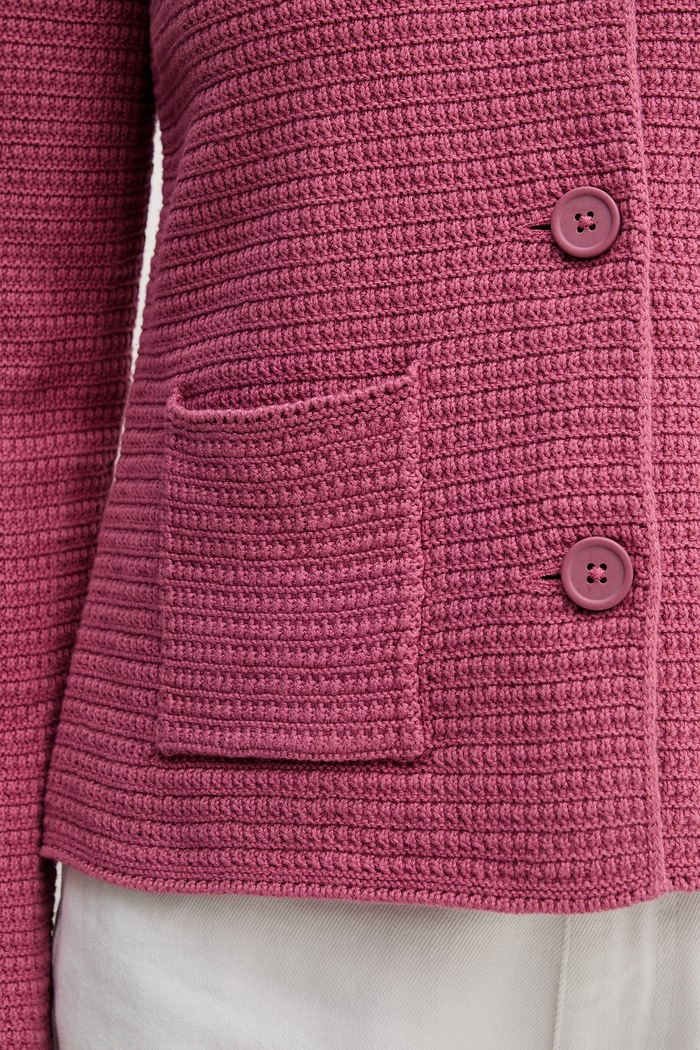 United Colors of Benetton sacou cu un singur rând de nasturi pentru femei, din bumbac 1TWSD605I roz