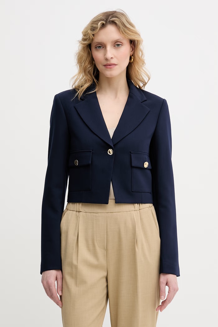 United Colors of Benetton jednoradové sako dámske tmavomodrá 243XDW03M