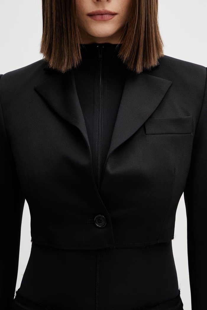 VETEMENTS giacca con lana Deconstructed nero WE76TJ362B