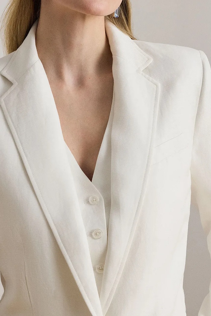 Lauren Ralph Lauren egysoros női lenvászonnal fehér 200P13643