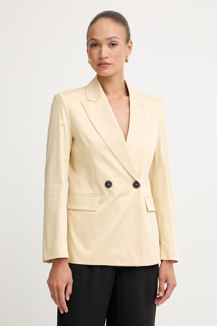 Max&Co. sacou cu nasturi dubli pentru femei, din bumbac cu elastan MCOGIRAFFA galben 2616041054200