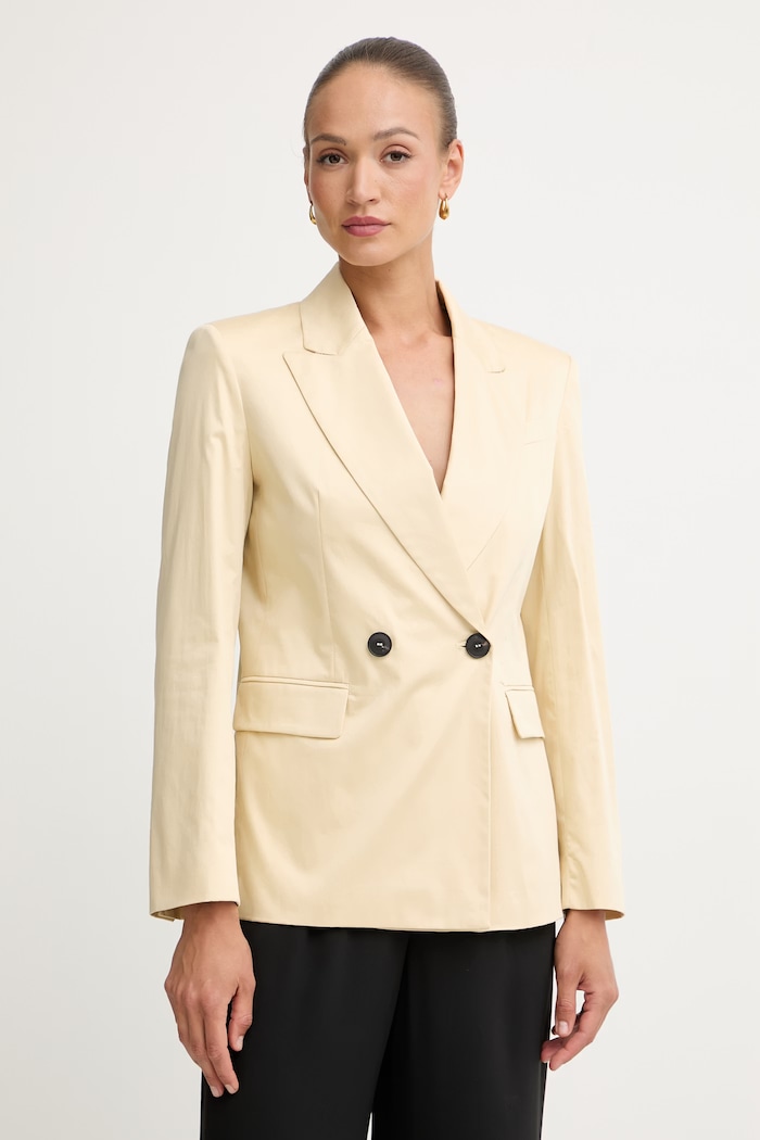 Max&Co. sacou cu nasturi dubli pentru femei, din bumbac cu elastan MCOGIRAFFA galben 2616041054200