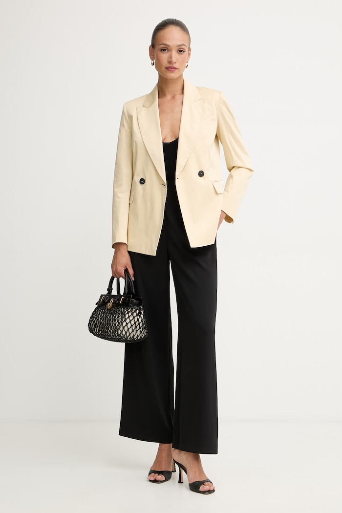 Max&Co. sacou cu nasturi dubli pentru femei, din bumbac cu elastan MCOGIRAFFA 2616041054200 galben SS26