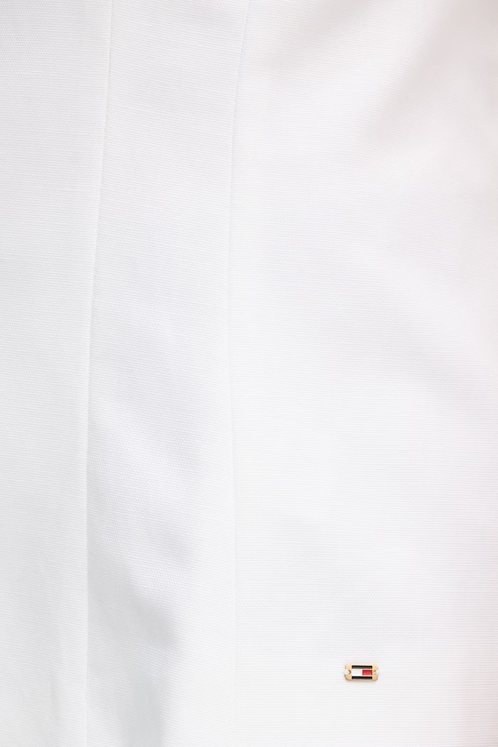 Tommy Hilfiger kamizelka jednorzędowa damska z lnem WW0WW49765 beżowy