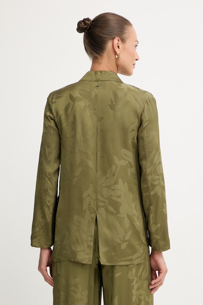 Odzież Armani Exchange marynarka dwurzędowa damska z wiskozy XW002010.AF21551 zielony
