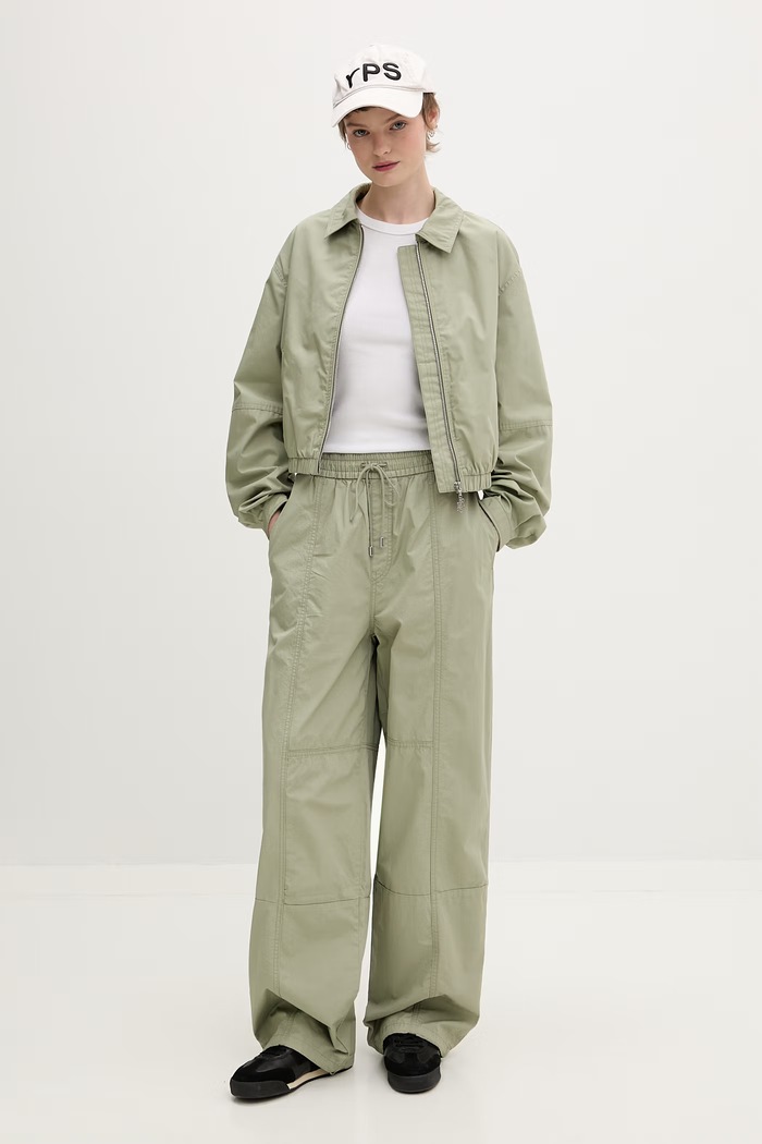 HUGO Blue geacă bomber pentru femei, din bumbac 50560135 verde SS26