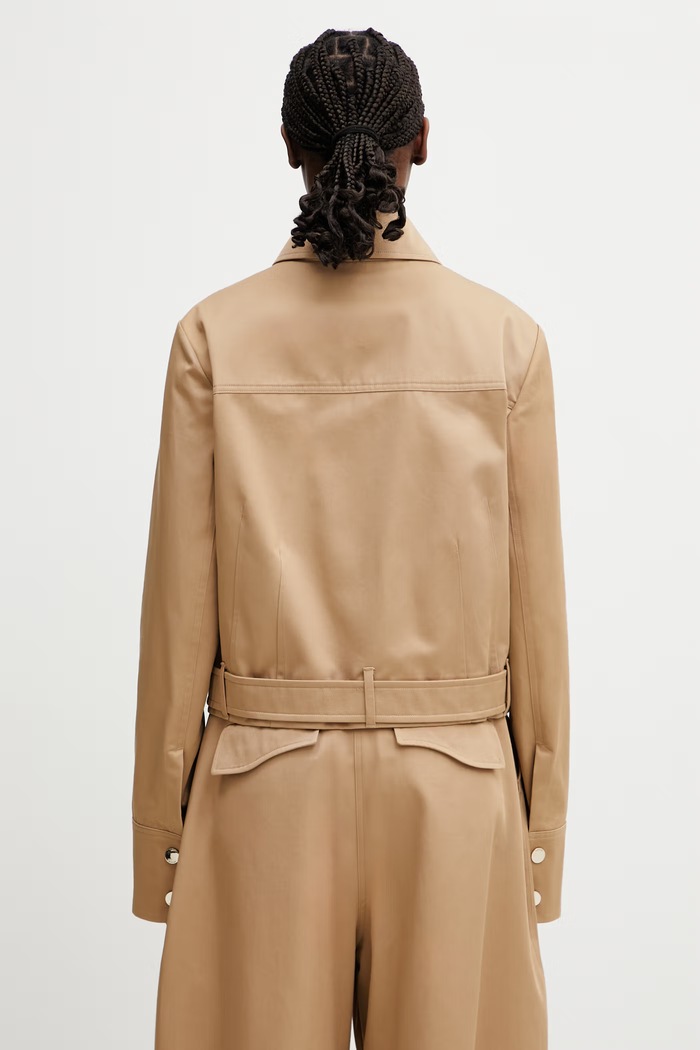 Clothing Sportmax Spxfinanza transitional jacket women's cotton 2612041062600 beige