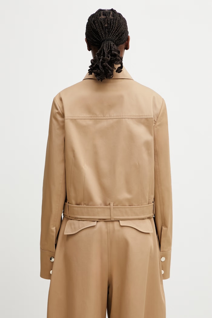 Clothing Sportmax Spxfinanza transitional jacket women's cotton 2612041062600 beige