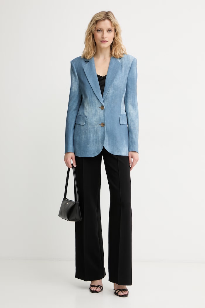 Marciano by Guess marynarka jednorzędowa damska z wiskozy JEN G6GN16.W1917 niebieski SS26