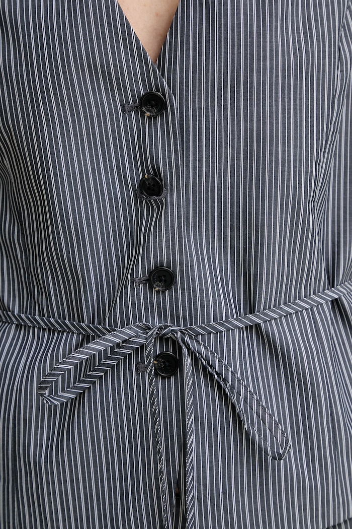 rag & bone kamizelka jednorzędowa damska bawełniana Paulette RA6O26S4MCO szary