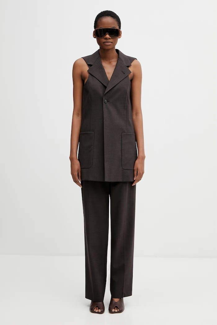 MM6 Maison Margiela női egysoros mellény gyapjúval S62FB0087.M35733