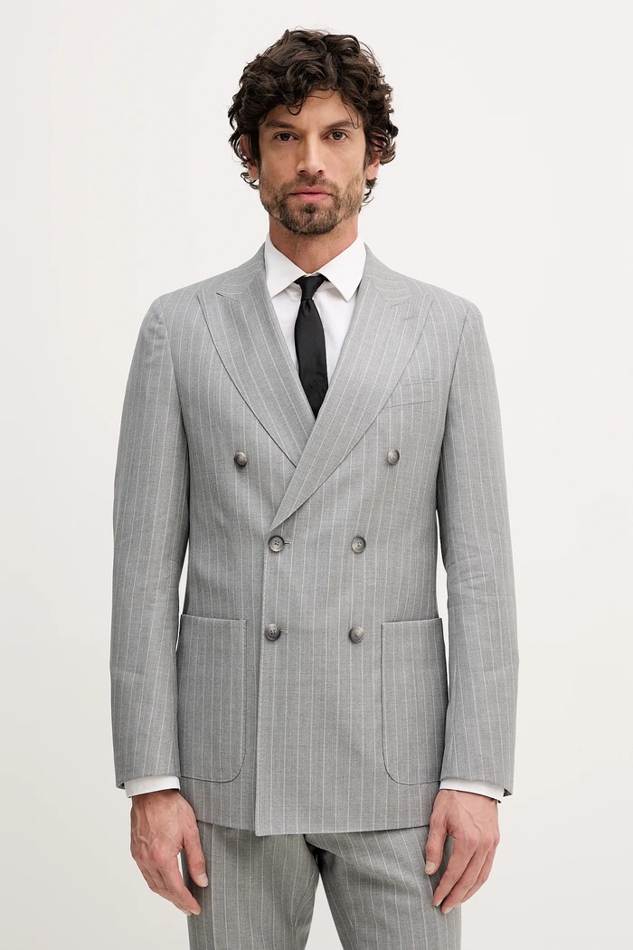 BOSS abito in lana C-Huge-2pcs-DB-261 50557335 grigio SS26