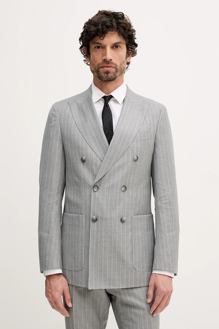 BOSS abito in lana C-Huge-2pcs-DB-261 50557335 grigio SS26
