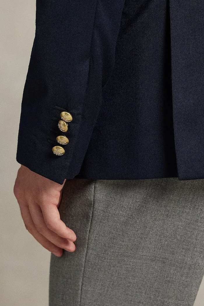 Піджак з додаванням вовни Polo Ralph Lauren темно-синій 715928570